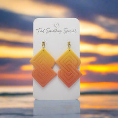 Polymer Clay Earrings - Geometric S - Sunset