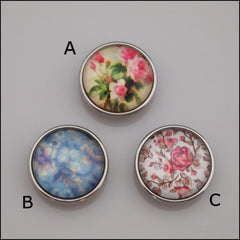 Garden Print Snap Button - Find Something Special