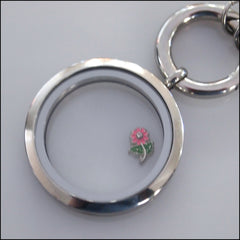 Pink Stem Flower Floating Charm - Find Something Special - 2