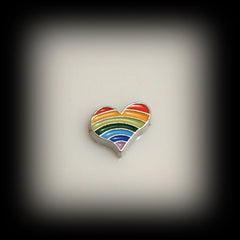 Rainbow Heart Floating Charm - Find Something Special