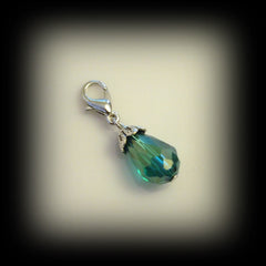 Green Tear Drop Dangle Charm - Find Something Special